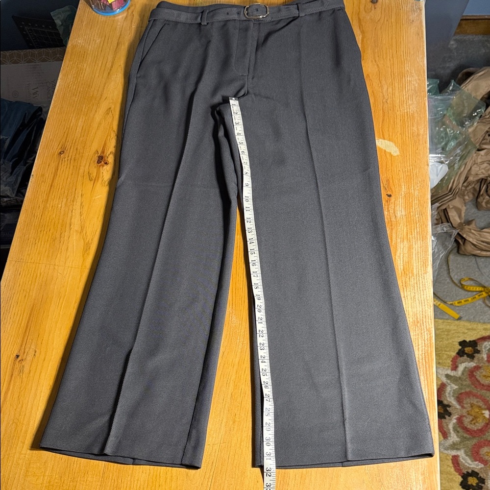 Ann Taylor Gray Belted Boot-Cut Trousers - Picture 4 of 7